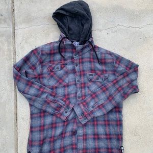 rvca x fletcher good hombre hoodie flannel